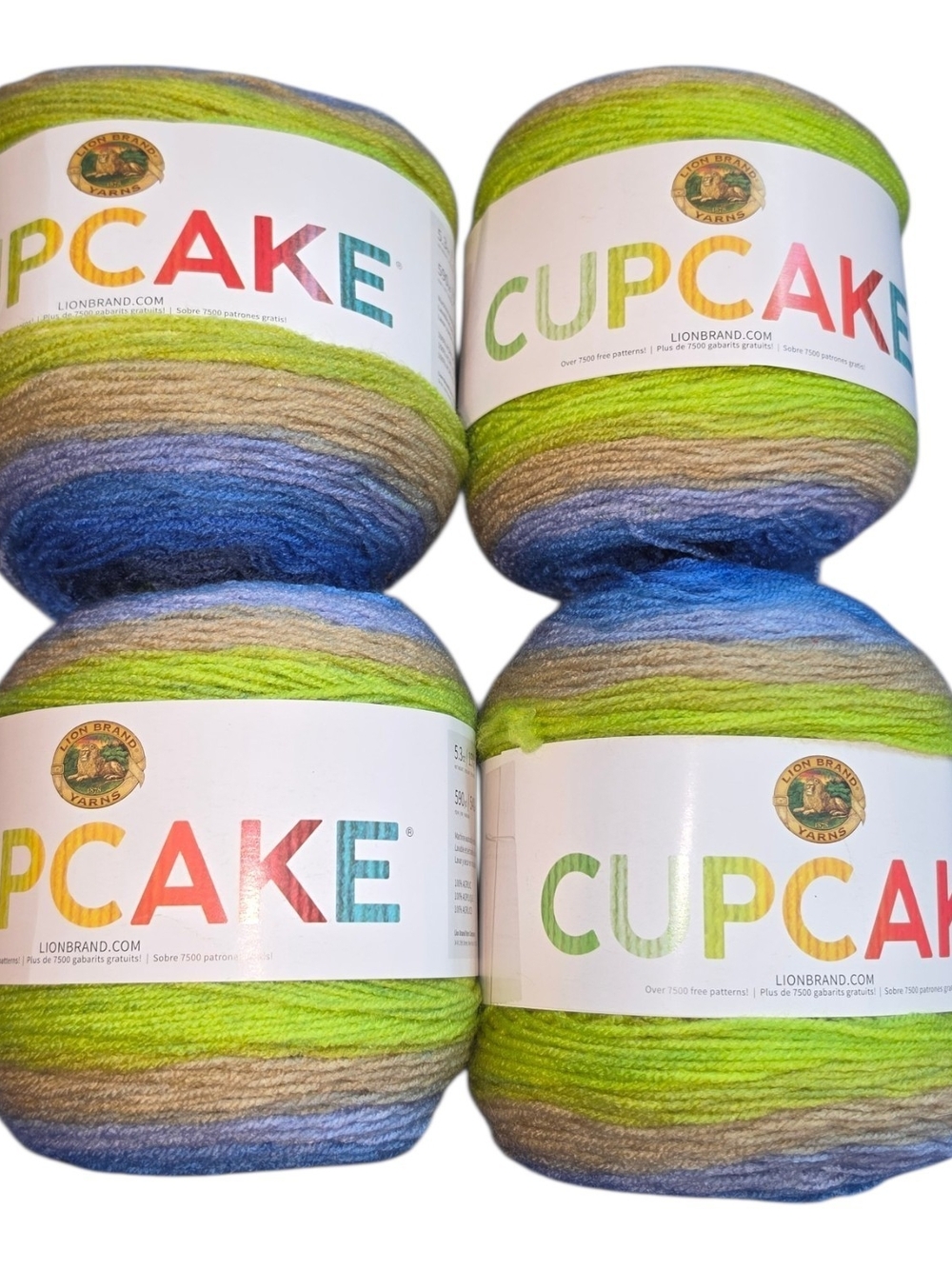 Lion Brand Cupcake Yarn Moody Blue #214 Lot of 4 Discontinued 2360 Yards